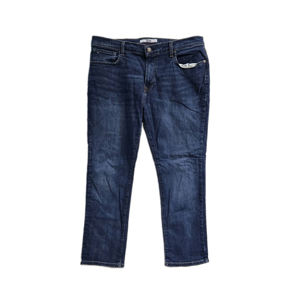 Tommy Hilfiger Men's Straight Leg Jeans  36x30 Blue Stretch